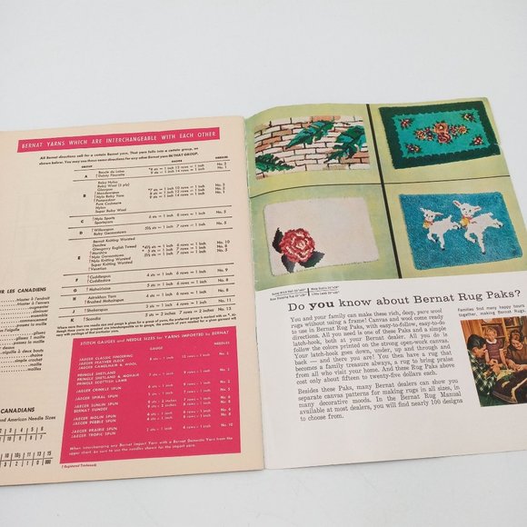 Vintage Bernat Handicraftter Raglan Patterns Magazine Number 97 1961 Mid Century - Picture 8 of 9